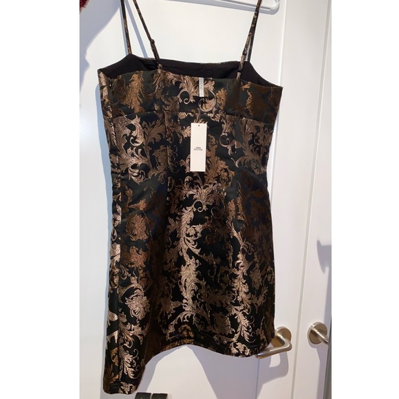 Urban Outfitters Black & Gold Strappy Mini Dress🖤 - Picture 3 of 6